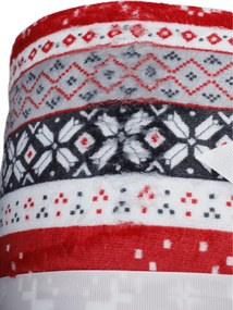 Kétoldalas bárány takaró, téli motívum, 150x200, RENIFE