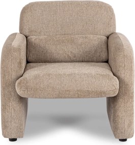 TOGO Modern pihenőfotel, sötétbézs kárpittal