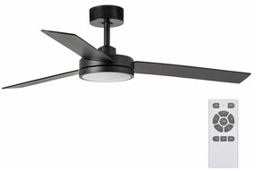 FARO Barcelona FARO 34261 - LED Mennyezeti ventilátor BARTH LED/24W/230V fekete +RC FA34261