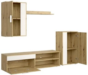 Benson 4 részes nappali szett kézműves tölgy, kasmír