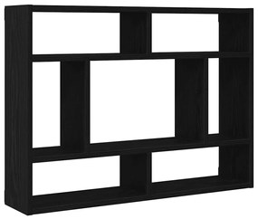 fekete tölgy színű szerelt fa fali polc 75 x 16 x 55 cm