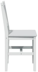 5 darabos fehér étkezőgarnitúra