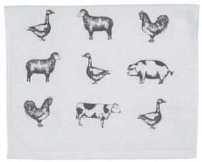 Konyhai kéztörlő pamut, 40x66cm, Country Life Animals