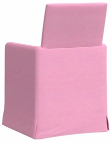 Étkező Székek 2 pcs Rózsaszín 57 x 67 x 95 cm szövet