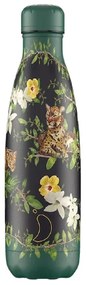 Termosz palack Chilly's Bottles - Virágzó Leopard 500ml, Trópusi/Eredeti kiadás