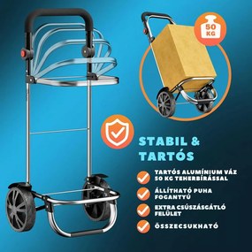 EASY bevásárlótáska kerekekkel, 50l, szürke Monzana