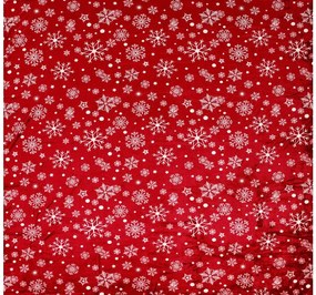Piros karácsonyi mikroplüss pléd SNOWFALL Méret: 200 x 220 cm