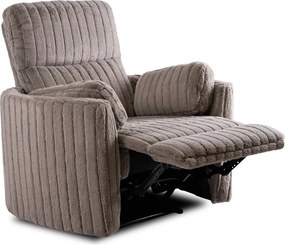 Dönthető fotel szürke plüss szövet, RAUL