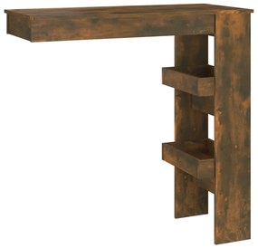 Füstös tölgy színű fatermék fali bárasztal 102 x 45 x 103,5 cm