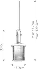 Kichler AHRENDALE KL-AHRENDALE-MP Függőlámpa 1x60W/E27