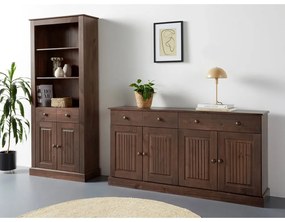 Barna borovi fenyő könyvespolc 181x31 cm Mille – Støraa