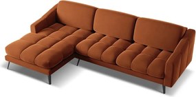 Narancssárga bársony sarokkanapé (bal oldali) Nalu – Makamii