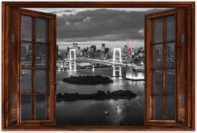 Poszterek 60x40 Rózsaszín Eiffel-torony híd