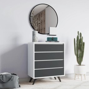 Komód Suvera - White, Anthracite