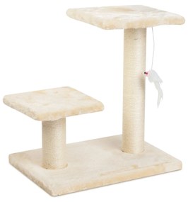 3 szintes macska kaparófa lógó egér játékkal &#8211; 40 cm