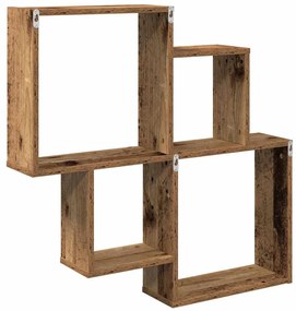 fali polc Régi fa 80x15x78,5 cm Gépelt fa