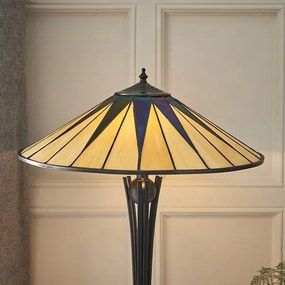 Endon klasszikus tiffany asztali lámpa dark star fekete sokszínű end64045