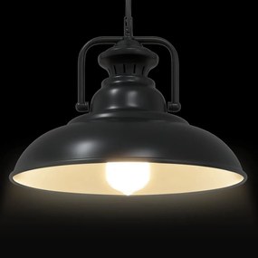 függőlámpa E27 Fekete Ø 31 cm vas