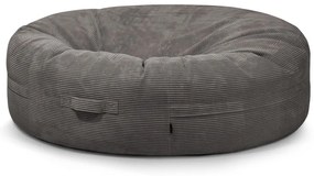 Sötétszürke kordbársony babzsákfotel Roll 190 – SLOWDOWN