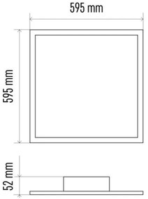 LED állítható mennyezeti lámpa 40W/230V + távirányító, 2700-6000K