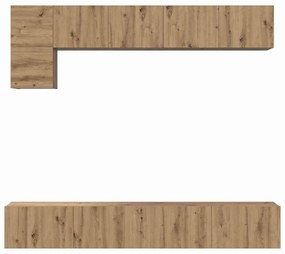 TV szekrény garnitúra 5 pcs kézműves tölgy 100 x 30 x 30 cm