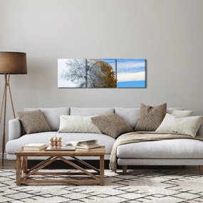 Kép - Évszakváltás (órával) (90x30 cm)