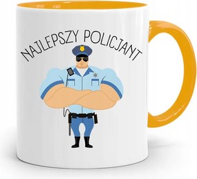 Sárga Bögre A Legjobb Rendőrnőnek, fényképes nyomattal