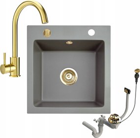 Gránit Mosogató Argo mosogató szett arany