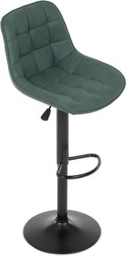 Bárszék zöld színben, szövet kárpittal AUB-V3066 GRN3