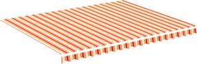 vidaXL sárga és narancssárga csere napellenző ponyva 4,5 x 3,5 m