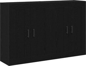 vidaXL Fali szekrény 2 pcs Fekete tölgy 69,5 x 34 x 90 cm Faanyag