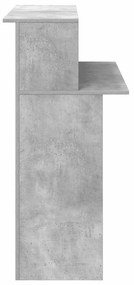 recepciós pult betonszürke 100x50x103,5 cm szerelt fa