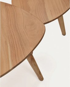 Akácfa tárolóasztal szett 2 db-os 60x61 cm Duvani – Kave Home