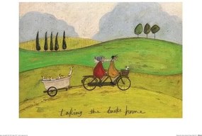 Művészeti nyomat Sam Toft - Taking the Ducks Home