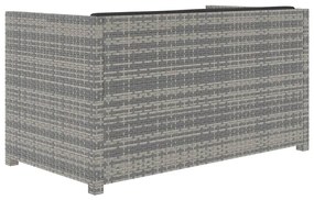5 részes szürke polyrattan kerti ülőgarnitúra párnákkal