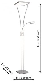 Leuchten Direkt 11722-55 - LED Dimmelhető lámpa MARIAN LED/25W/230V + LED/3,6W