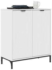 Széf Magasfényű fehér 69.5 x 33 x 82 cm Faanyag