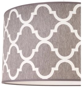 Duolla - Csillár zsinóron MAROKO 1xE27/40W/230V átm. 45 cm szürke/fehér