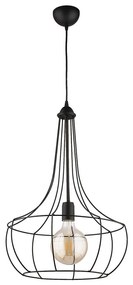 Jupiter 1653 - Csillár zsinóron FOX 1xE27/60W/230V fekete