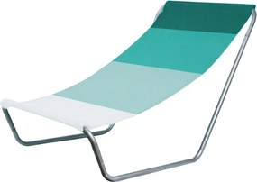 Összecsukható tengerparti napozóágy SAND, zöld csíkos