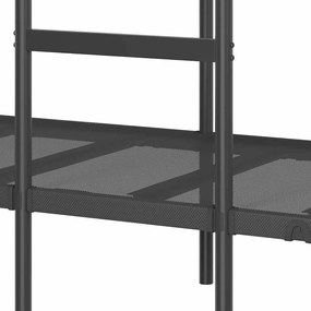 fekete acél emeletes ágy matrac nélkül 100 x 200 cm