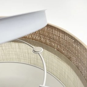 Mennyezeti lámpa SIRJA DOUBLE BOHO 2xE14/15W/230V átm. 35 cm bézs/krém