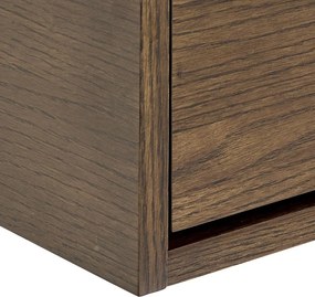 Sötét natúr színű éjjeliszekrény tölgyfa dekorral Monfort – Actona