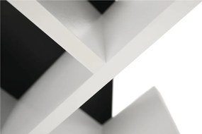 könyvespolc, fehér/fekete, VEVEY