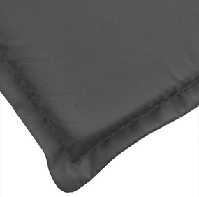 2 db melange antracitszürke szövet kerti padpárna 150x50x7 cm