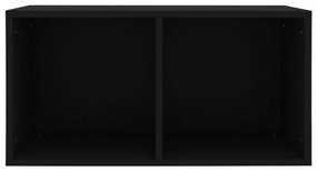 fekete szerelt fa lemeztároló doboz 71 x 34 x 36 cm