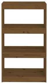mézbarna fenyőfa könyvszekrény/térelválasztó 60 x 30 x 103,5 cm