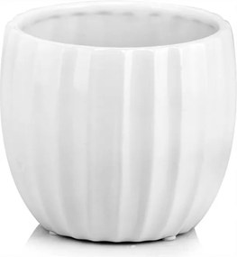 Virágtartó gömb kerámia fehér 14 cm x 14 x 13 cm Polnix 05.482.14