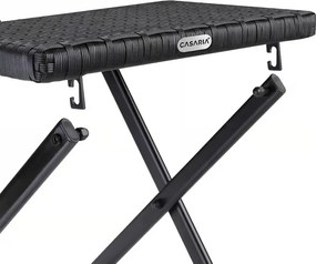 Deuba Rattan összecsukható szék Rome 3 az 1-ben - fekete