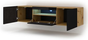 TV asztal/szekrény Aurora (artisan tölgy + fekete). 1057685